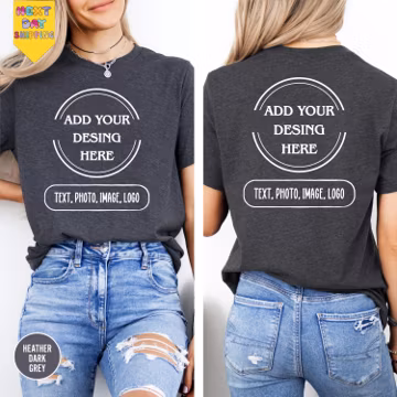 Double Side Custom Shirt, 2 Side Custom Logo Shirt, Custom Text T-shirt, Personalized Shirt, Personalized Design Shirt, Business Logo Shirt