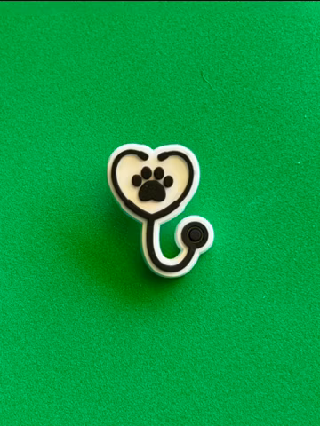 Stethoscope with Paw Shoe Charm