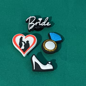 Bride Wedding Proposal Shoe Charm Set