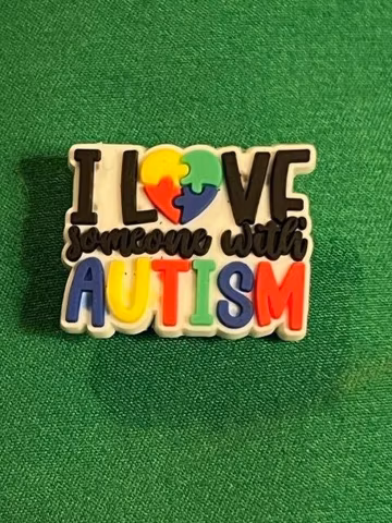 I Love Someone with Autism shoe charm
