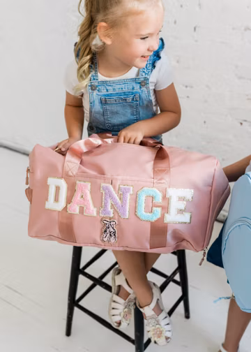 Dance bag personalized duffel bag for ballet duffel bag gift for ballerina patch duffle bag for little girl dance duffel gift for dancer