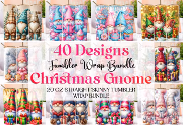 Christmas Gnomes Tumbler Wrap, Cute Christmas Gnomes Tumbler PNG, 20 oz Skinny Tumbler Gnomes Sublimation Design, Instant Digital Download
