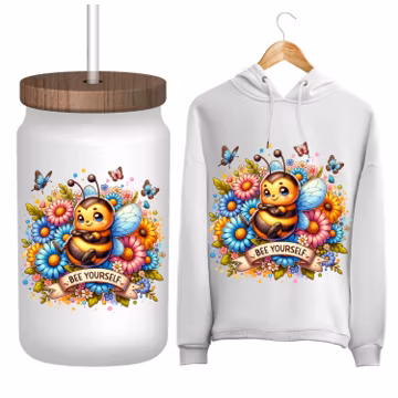 Watercolor Cartoon Bee PNG, Sublimation Design, Nature Lover Gift,Digital Download, Cottagecore Nature Shirt, Spring Design for Shirt