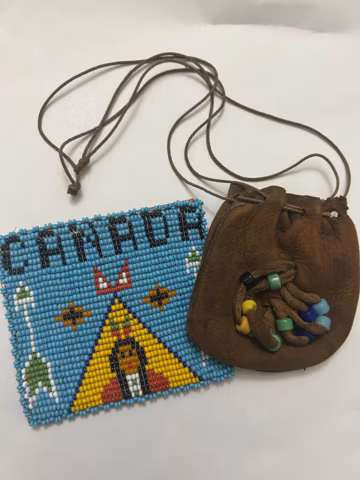Native American beaded purse and medicine bag 1950’s