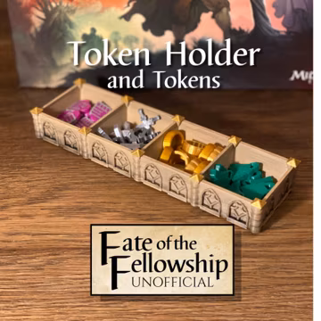 Token Holder and 3D Token Upgrades - Deluxe Unofficial 3D Upgrades for the Fate of the Fellowship Board Game