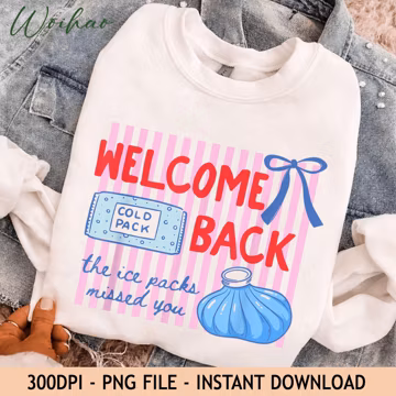 Welcome Back Nurse PNG, The Ice Packs Missed You Shirt Design, Cute School Nurse Art, ER RN Graphic, Digital Download