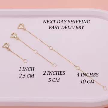 14K Solid Gold Extender Chain, Real Gold Link for Necklace, Rose Gold Adjustable Extension Chain for Bracelet, Solid Rose Gold Extender Link