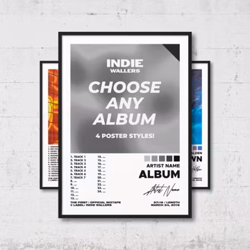 Custom Album Poster | Choose Your Own Album, Music Wall Art, Album Cover Print, Personal Album Gift, Home Decor, AP1