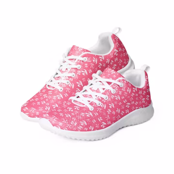 Pi Symbols Math Printed Men's Athletic Shoes, All Over Print Gym Fitness Shoes, Yoga Workout Shoes, Lightweight Casual Sneakers, Math Gifts