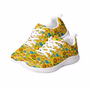 Comics Printed Men's Athletic Shoes, Superhero AOP Gym Workout Shoes, Jogging Running Sneakers Shoes, Breathable, Comics Lover Gifts For Him