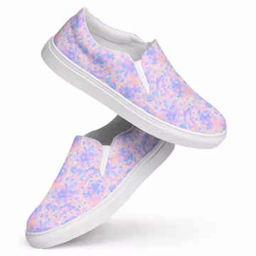 Tie Dye Swirls Canvas Shoes Women, Aesthetic AOP Slip-On Shoes, Tie Dye Footwear, Cool Designer Shoes, Fashionable Streetwear Shoes Gifts