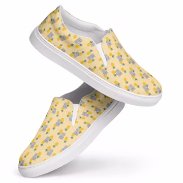 Cats Printed Canvas Shoes Men's, Kitten Cat AOP Slip-On Shoes, Cat Owner Gifts, Low-Top Canvas Shoes, Cat Lover Gifts, Cat Themed Gifts