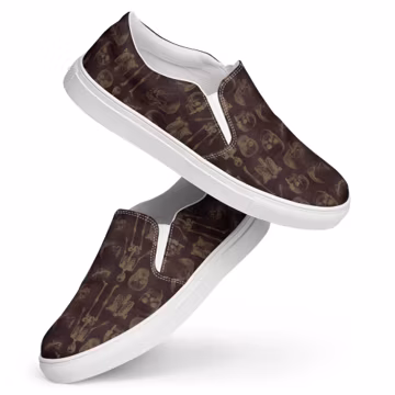 Science Anatomy Printed Canvas Shoes Men's, Anatomy Lover Gift, Anatomy Student Gift, Fashion Low-Top Slip-On Sneaker Shoes, Anatomy Gifts