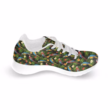 Parrots Bird Printed Kids Sneakers, Boys Girls Trendy Fashion Sneakers, Lightweight Casual Kids Outdoor Shoes, 14-26 Day Delivery