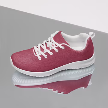 Solid Berry Women's Athletic Shoes, Comfy Stylish Workout Shoes, Soft Cushy Breathable Gym Shoes, Lace-Up Fashion Sneakers, Gift for Her