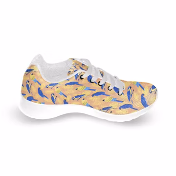 Parrots Bird Printed Kids Sneakers, Boys Girls Trendy Fashion Sneakers, Lightweight Casual Kids Outdoor Shoes, 14-26 Day Delivery