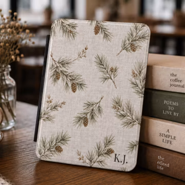 Personalized Kindle Case | Custom Kindle Paperwhite & Colorsoft Cover | Pine Tree | Book Lover Gift | Custom Name Kindle Cover