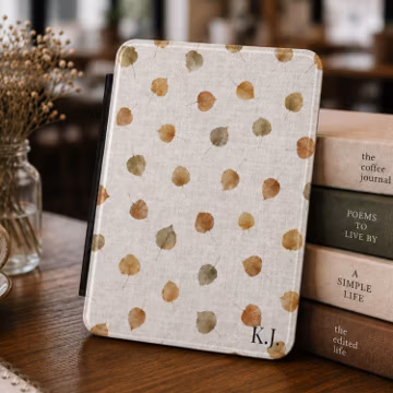 Personalized Kindle Case | Custom Kindle Paperwhite & Colorsoft Cover | Aspen Leaves | Book Lover Gift | Custom Name Kindle Cover