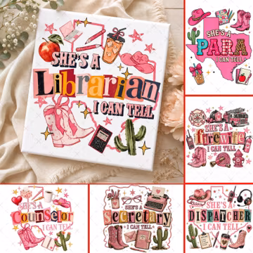 She's a Para Can Tell PNG, Western Teacher Sublimation, Cowgirl Teacher Shirt PNG, Boho Back to School Teacher Design