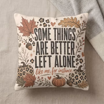 Some Things Are Better Left Alone PNG, Fall Pumpkins Clipart, Autumn Leaves Leopard Print, Sublimation Design PNG