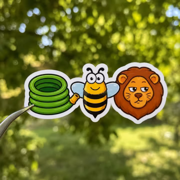 Hose Bee Lion Sticker, Funny Gardening Humor, Garden Meme, Nature Lover, Humorous Decal