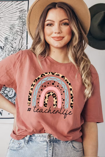 Teacher Life T-shirt, Teacher Gift, Friday T-shirt, Teacher Appreciation Shirt, School Teacher Gift, Kindergarten Teacher Tee, Women's Top