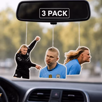 Haaland Meme Air Freshener Set | Funny Football Car Air Freshener | Funny Meme Gift