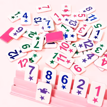 Personalized Rummikub Tile Set game tile Rummikub for family 4 6 8 players Pink Theme Custom Board Game Gift for wife