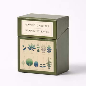 Playing Cards - Set of Two Decks - Shapes of Leaves | Hostess Gift or Christmas Party Game