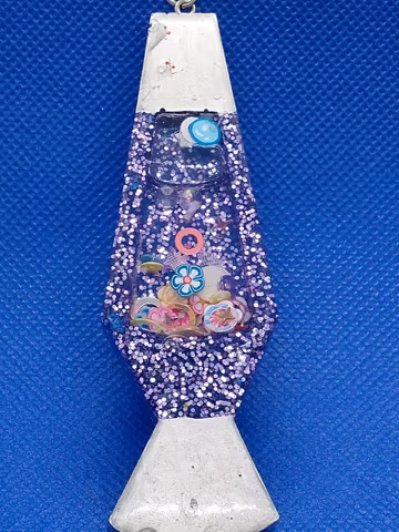 Lava lamp resin shaker charm