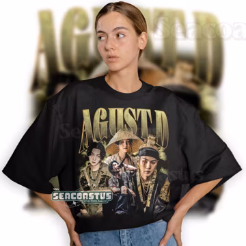 Limited Agust D Vintage T-Shirt, Yoongi Graphic T-shirt, Retro 90's Yoongi Fans Homage T-shirt, Gift For Women and Men