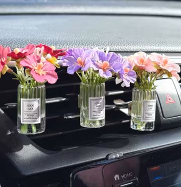 Flower Air Freshener Diffuser, Cute Car Accessories, Essential Oil Diffuser, Aesthetic Car Gift, Vent Clip, Gift For Her
