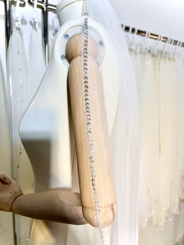 Wedding Veil,Beaded Wedding Veil,Ivory Veil,Sequin Veil