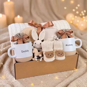 New Mom Gift Box, Baby Shower Gift, Mom and Baby Gift Set, Newborn Gift, Postpartum Care Package, Gender Neutral Gift for New Mom, Baby gift