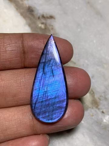 Natural Labradorite, measurement - 39x17x4mm