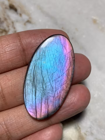 Natural Labradorite, measurement - 41x22x5mm