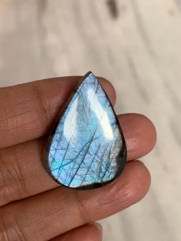 Natural Labradorite, measurement - 36x25x5mm