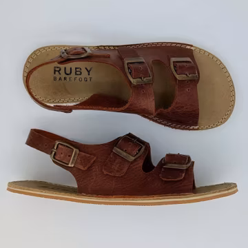 Handmade Leather Barefoot Sandals: Dark Brown Minimalist Shoes