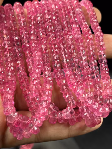 6MM Pink Topaz Beads Faceted Pink Topaz Coated Pink Topaz Faceted Pink Topaz 16 Inches Pink Topaz Coated Beads Minimalist