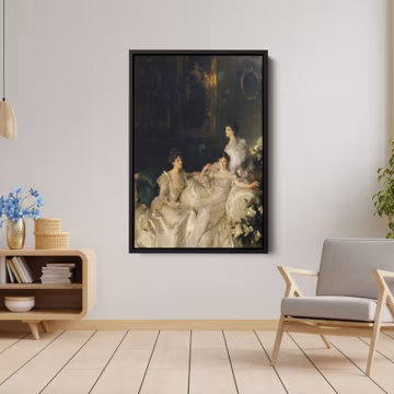 The Wyndham Sisters Canvas Print, John Singer Sargent, Vintage Portrait Art