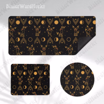 Umbreon Moon Mouse Pad Dark Eeveelution Anime Gaming Mousepad Non-Slip Pad Desk Decor Gifts
