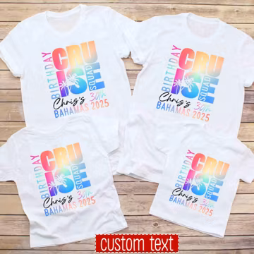 Personalized Birthday Cruise Custom Name and Destination Shirt, Cruise Squad 2025 Shirt, Cruise Crew Shirt, Making Memories Together
