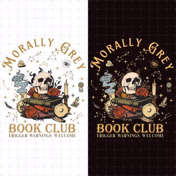 Morally Grey Book Club Digital Download PNG, Dark Romance Crewneck, Bookish PNG, Vintage Bookish Gift for Book Lover, Romance Reader PNG