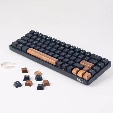 Wood Keycap for Mechanical Keyboard, Solid Walnut Keycap Set, Artisan Handmade Customized; Spacebar Esc Arrow QWER Key