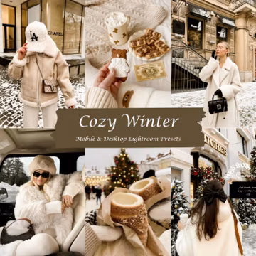 10 Cozy Winter Lightroom Presets,Winter Presets,Cozy Presets,Beige Presets,Aesthetic Presets,Warm Tone,Instagram Presets,Mobile Presets