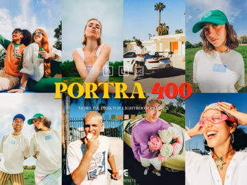 10 Kodak Portra 400 Lightroom Film Presets, Mobile & Desktop Presets, Kodak Film Presets, Vintage, Retro, Analog Film Presets, Grainy Filter