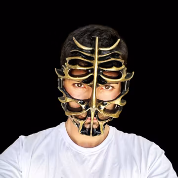 Handmade Skeleton Airsoft Mask: Bone Cage Armor, Cosplay Costume