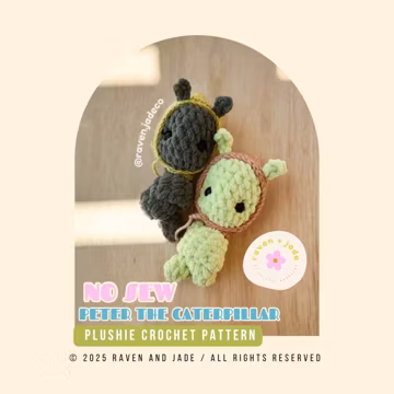 Caterpillar Crochet Pattern / NO SEW Crochet Pattern / Whimsy Crochet Plushie / Easter Crochet Pattern
