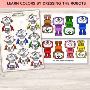 Color Matching Printable | Learn Colors Worksheet | Preschool Color Recognition Activity | Busy Binder PDF | Homeschool Printable