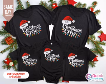 Personalized Christmas Crew Shirt: Matching Family Xmas Outfits, Christmas Crew Shirt, Family Christmas Shirt, Family Christmas Shirts 2025